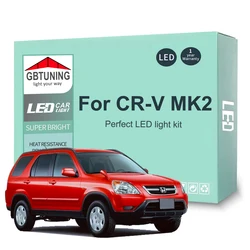 9Pcs Cars Accessories For Honda CRV CR-V MK2 II 2002 2003 2004 2005 2006 Canbus Dome License Plate LED Interior Light Bulb Kit