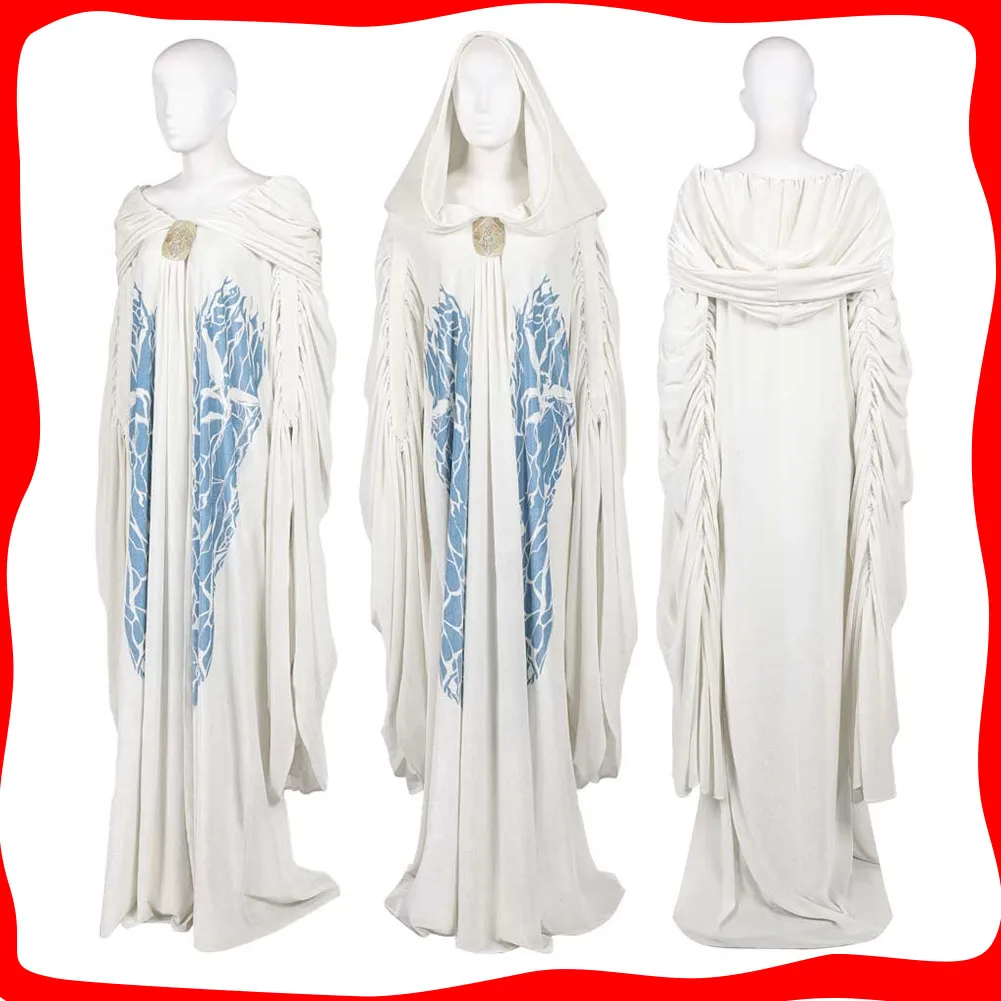 

Padme Cosplay Amidala Cloak Ribbon Roleplay 2025 Movie Attack Clones Costume Cape for Women Female Halloween Carnival Party Suit