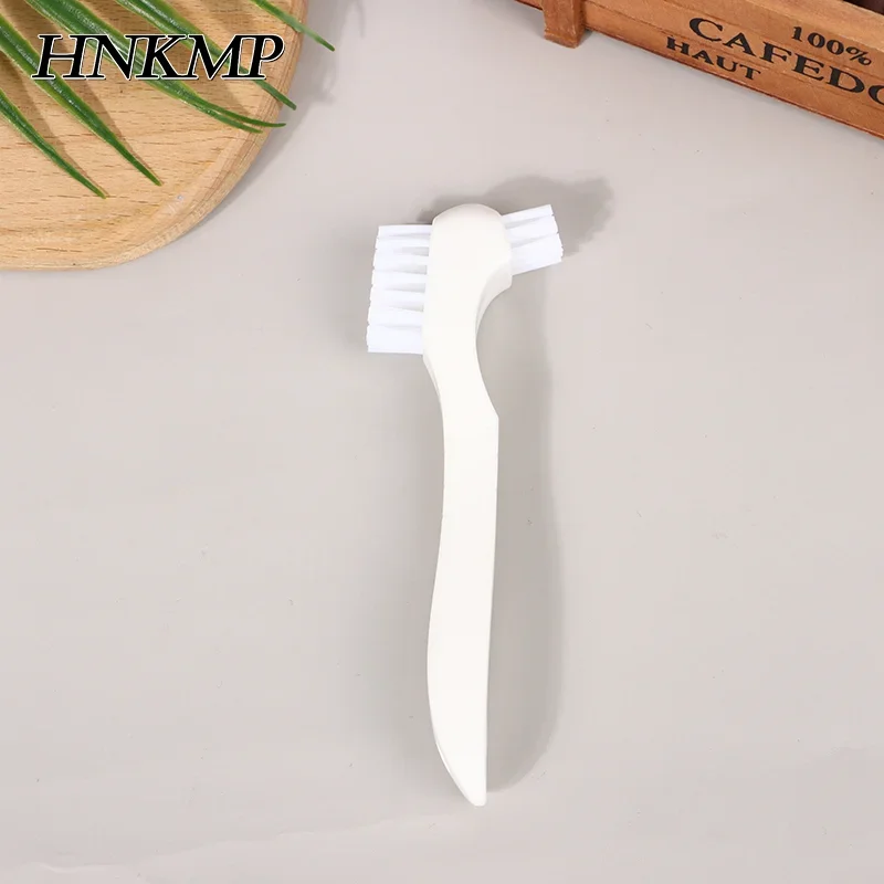 Multi-Layered Bristles Denture Cleaning False Teeth Brush Oral Care Non-slip Ergonomic Rubber Handle Dual Heads Antibacterial
