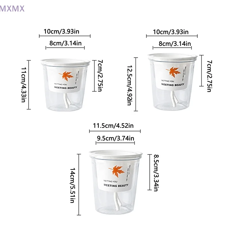 Vaso da fiori bianco da 4,33/4,92/5,51 pollici Vaso da fiori con aspirazione automatica Vaso per famiglia