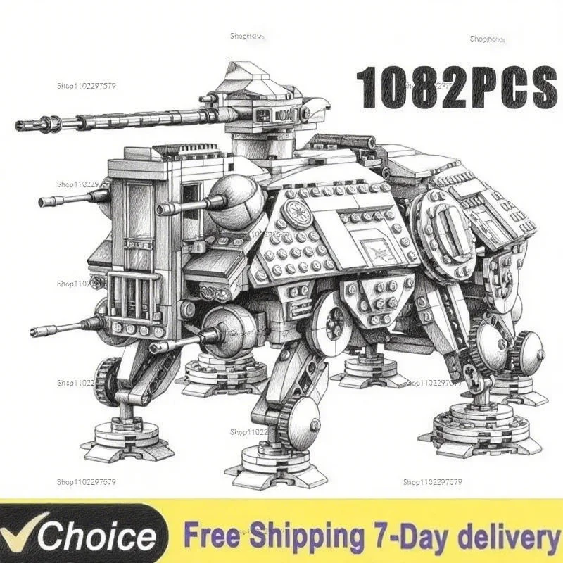 

1082PCS ATTE Home Decor Item Model 75337 Decorative Item Robot Character Display Decor Gift Assembly Puzzle Block Assemble Brick