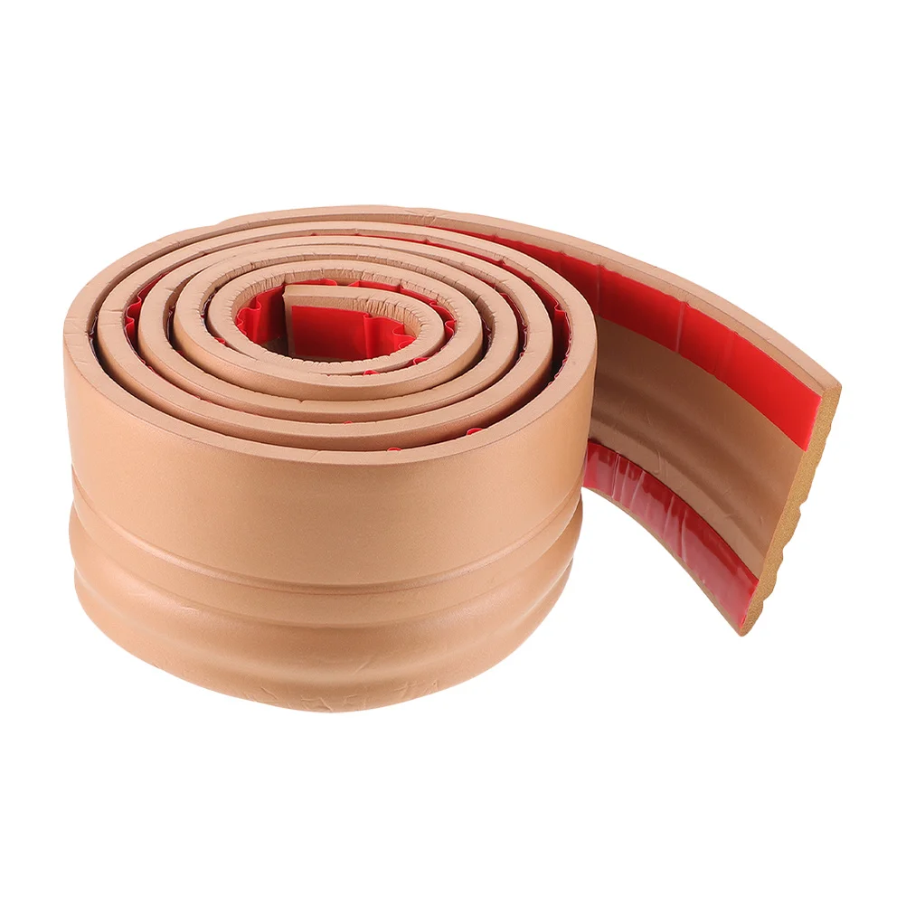 1 Roll Flexible Self-Adhesive Peel and Stick Wall Edge Trim Corner Molding Durable Baseboard for Background Walls