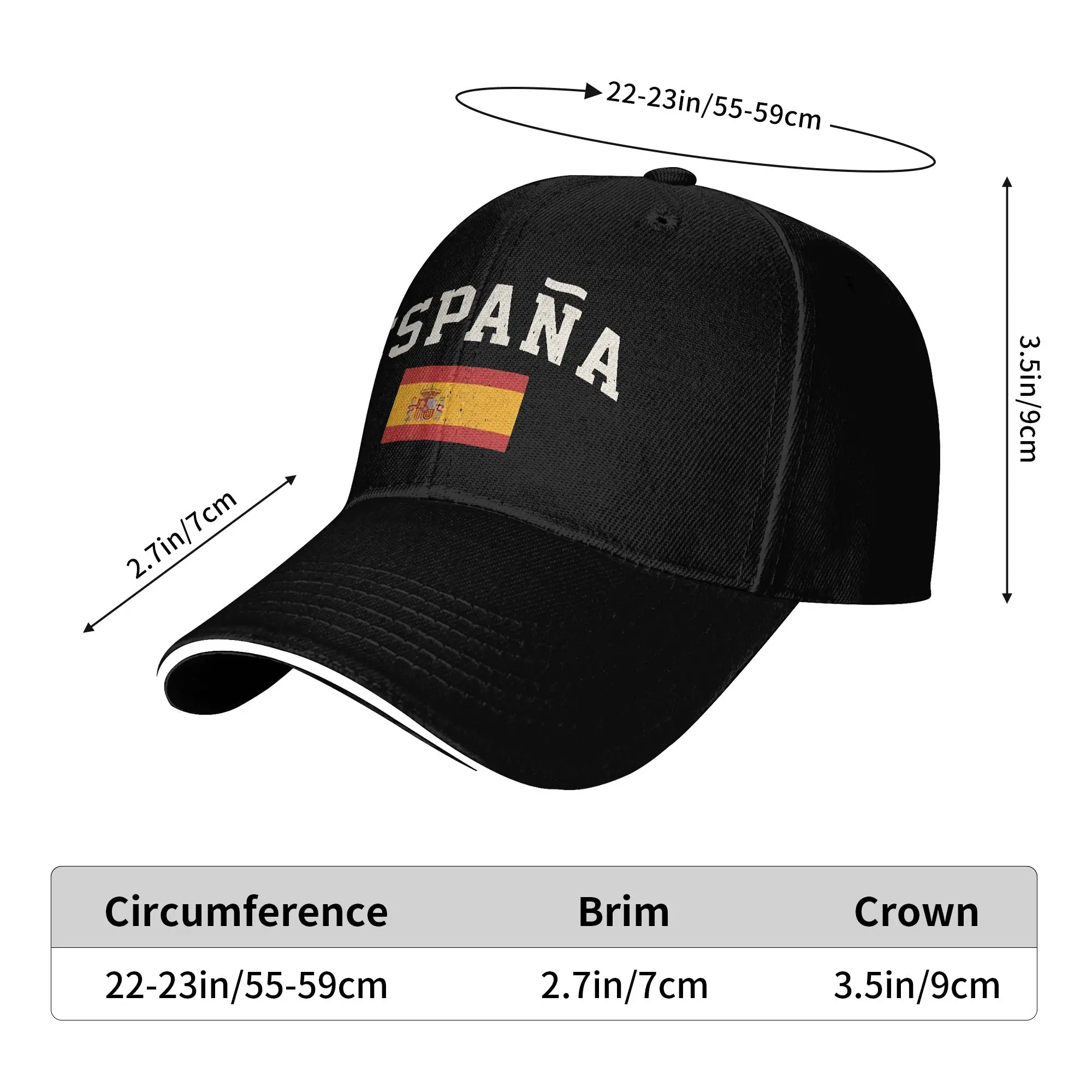 MAKE SPAIN GREAT AGAIN Baseball Cap  y2k Funny Trucker Hat Spring Unisex-Teens Hiking Fishing Snapback Cap
