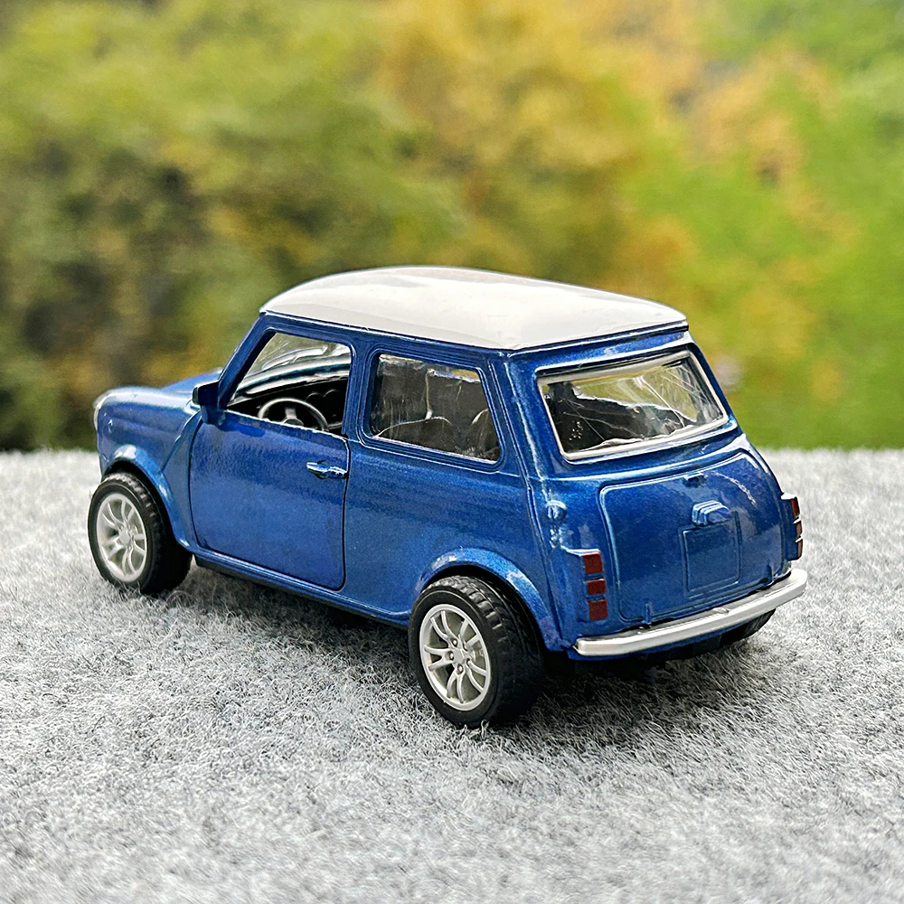 1:36 Legierung Vintage Diecast Auto Modell FIAT MINI Klassische Zurückziehen Auto Modell Miniatur Fahrzeug Replik Für Sammlung Geschenk