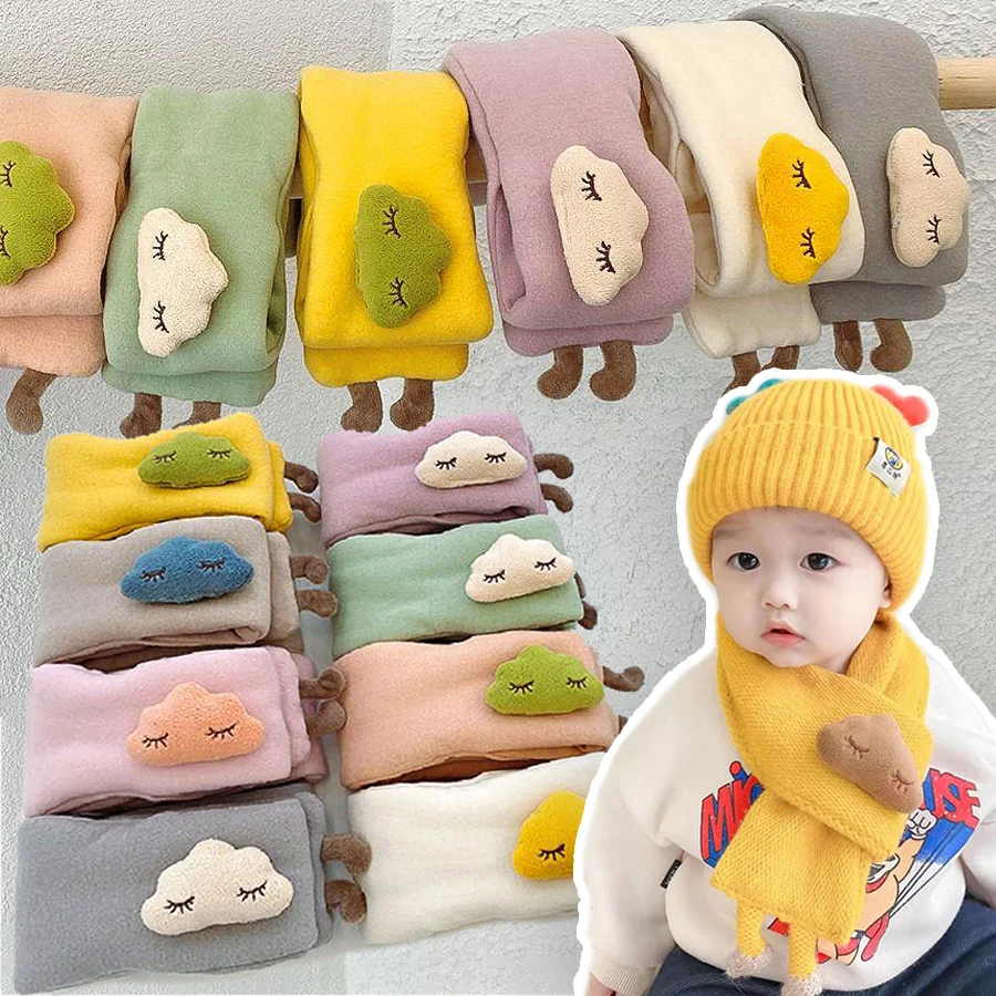 Children Fashion Knitted Scarves Autumn Winter Baby Scarf Girls Boys Neck Warmer Windproof Soft Hats Winter Apparel Accessories