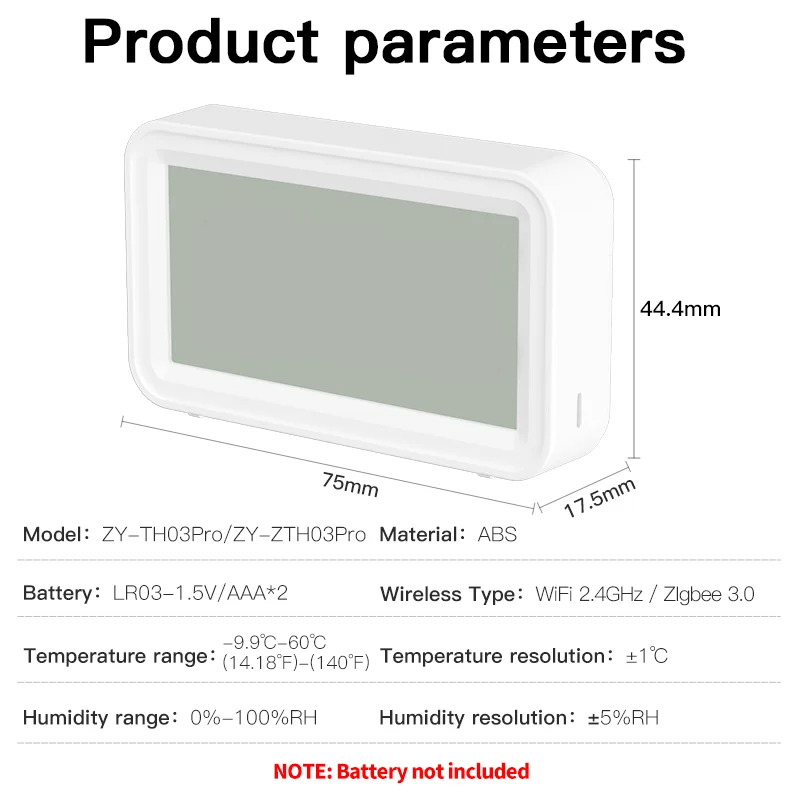 Picture 7: Tuya Zigbee WiFi Thermometer Hygrometer Temperature Humidity Sensor APP Remote Control Work with Yandex SmartLife Alexa