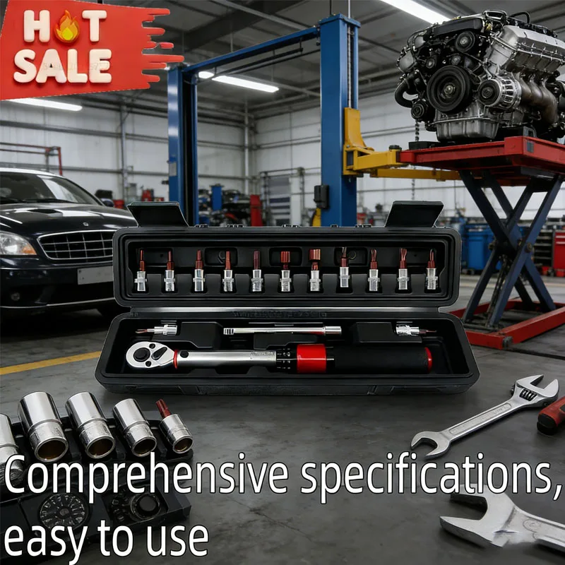 

Набор из 15 предметов: динамометрический ключ для велосипеда, 1/4 дюйма, двусторонний, с набором торцевых ключей-шестигранников для велосипеда, прецизионный инструмент для ремонта мотоциклов