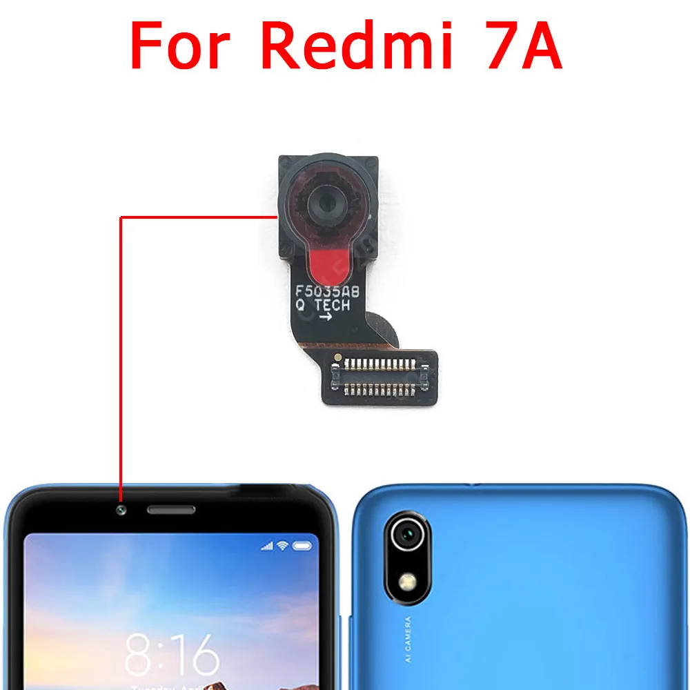 Frontal Selfie Camera For Xiaomi Redmi 7 7A 8 8A 9 9A 9C 9T 5 Plus 5A 6 6A Front Camera Module Small Facing View Parts