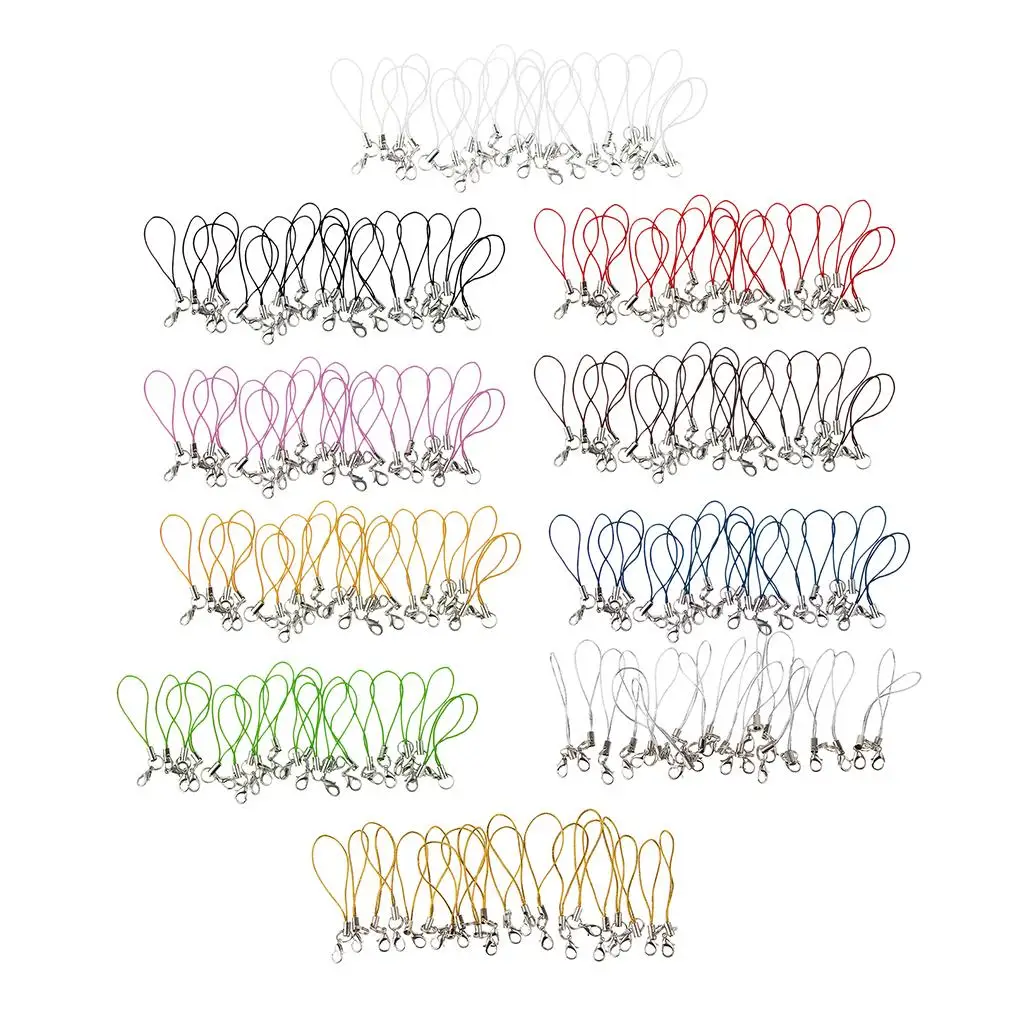 20 peças cordão de telefone chaveiro amuletos pendurados corda de poliéster