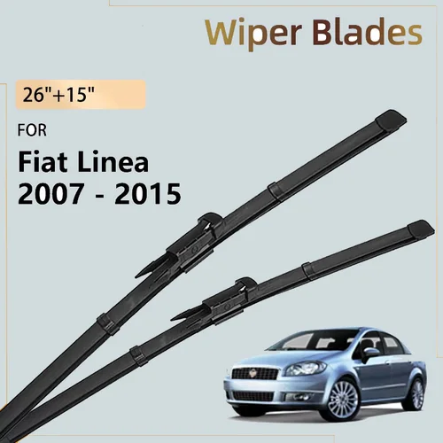 Escobillas de limpiaparabrisas delanteras para Fiat Linea 323 2007 - 2015 2014 2012 2009 2008, accesorios, cepillos para ventana de parabrisas de 26 ""+ 15""
