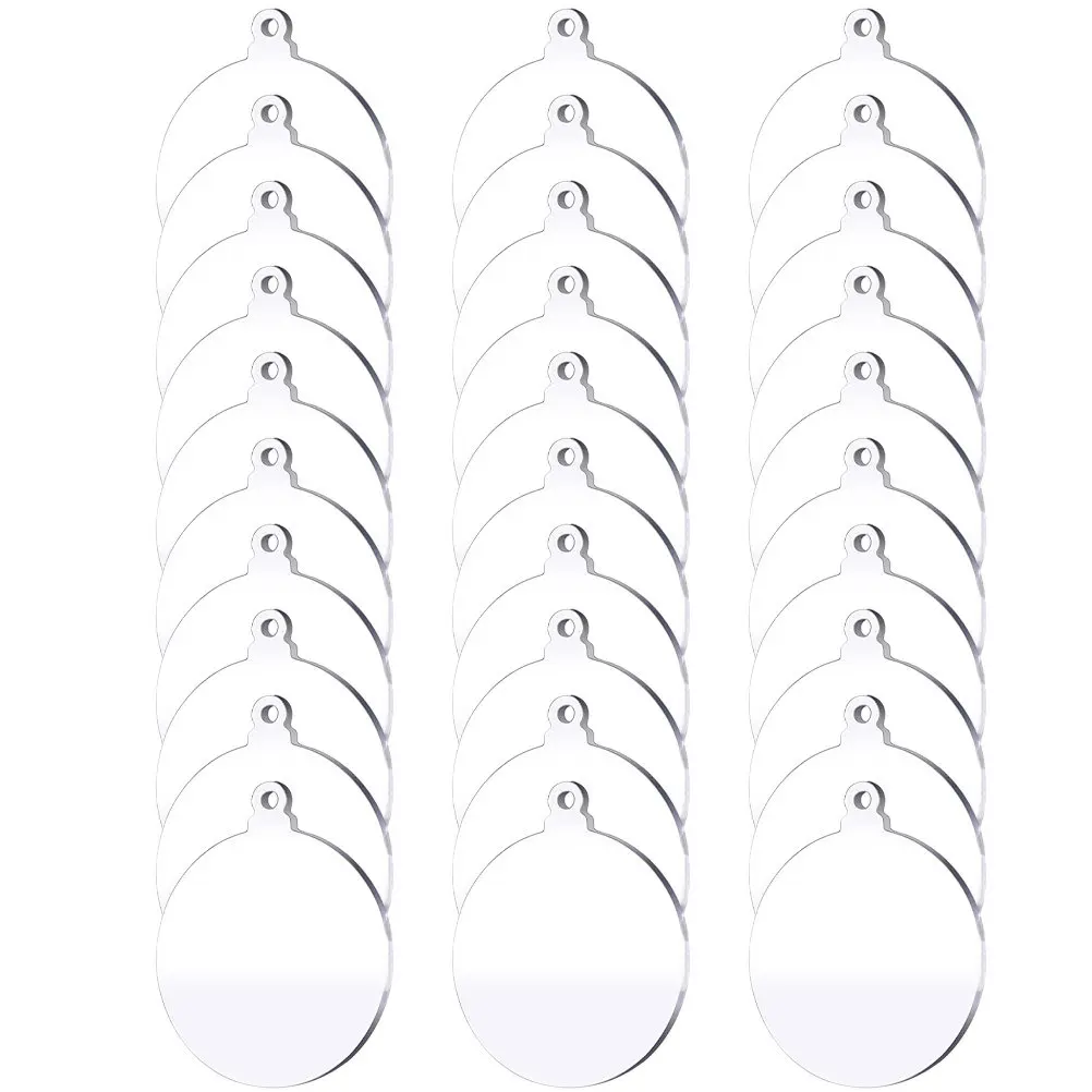 

36 шт. круглых заготовок из акрила для термопереноса, прозрачные декоративные таблички для рождественских поделок, для фотопечати, на Рождество