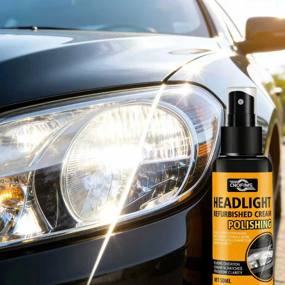 50ML Headlight Refurbishing Polishing Cream for BMW Toyota Car Remove Oxidation Scratches Auto Headlight Restore Clarity Long-La