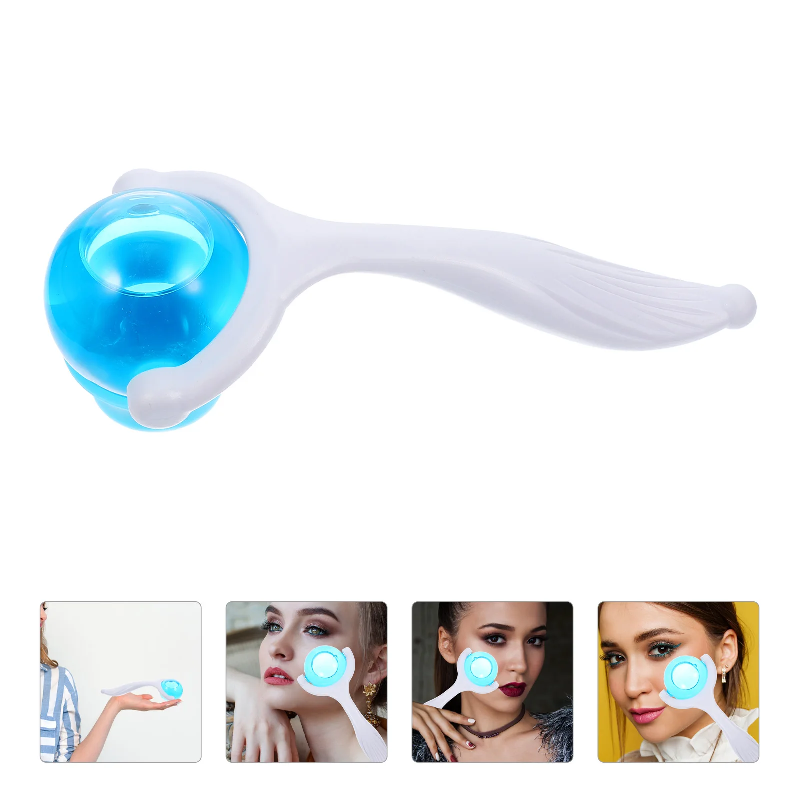 

For Face Eye Puffiness Relief Face Massager Facial Ice Globes Cold Massage Tool Compact Portable Roller Multi Massage