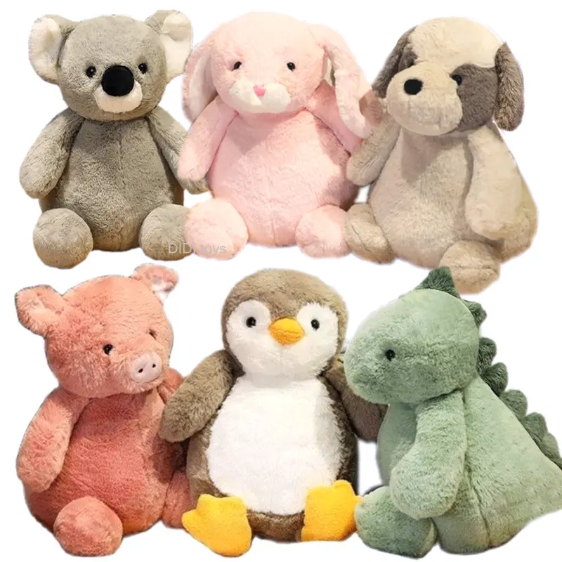 Soft Fat Giraffe Koala Elephant Pig Dinosaur Brown Bear Baby Cuddly Doll Panda Dog Stuffed Cartoon Animals Kids Appease Toy