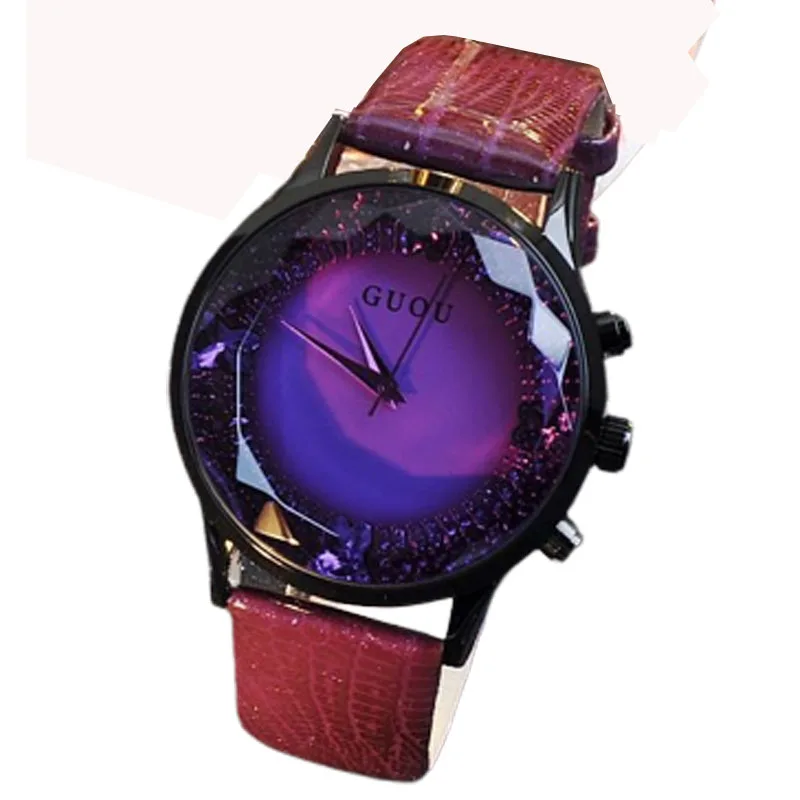 Original HK Fashion Brand Women Watches High Quality Dimond Ladies Watches Women Genuine Leather Band Casual Dress Wrist Watches