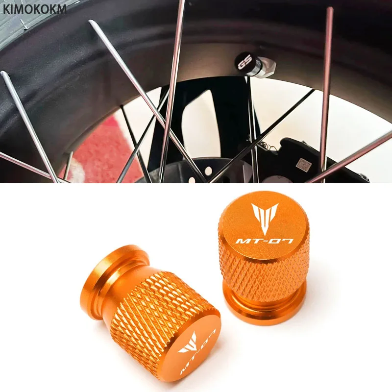 

2 Pcs Motorcycle CNC Accessories Wheel Tire Valve Air Port stem caps For YAMAHA MT-07 MT07 mt 07 all year 2017 2018 2020 2021