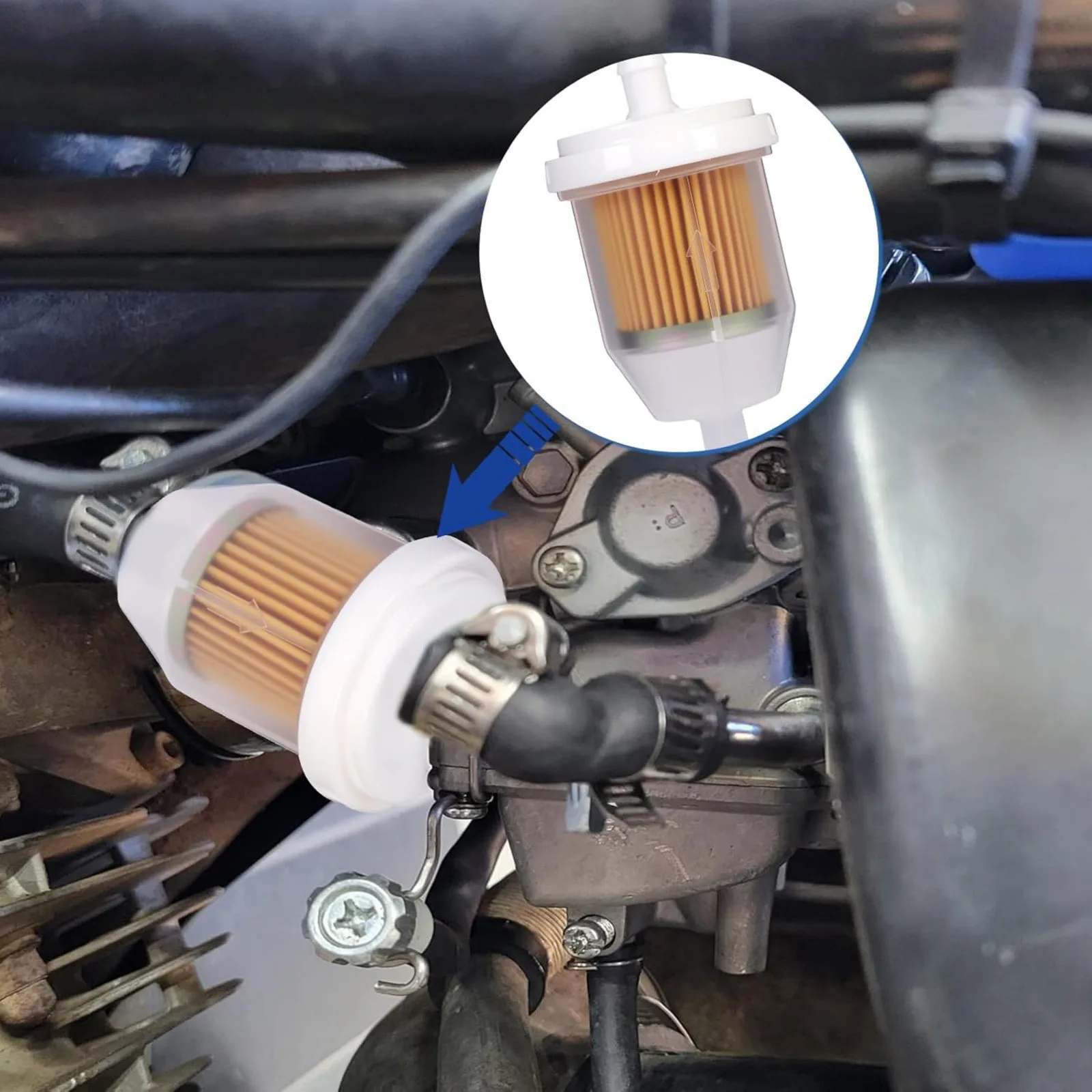 

Комплект из 5 топливных фильтров для Kohler 25 050 22-S, John Deere AM116304, Stens 120-436, Ariens, Gravely, Toro, Club Car. Простая установка.