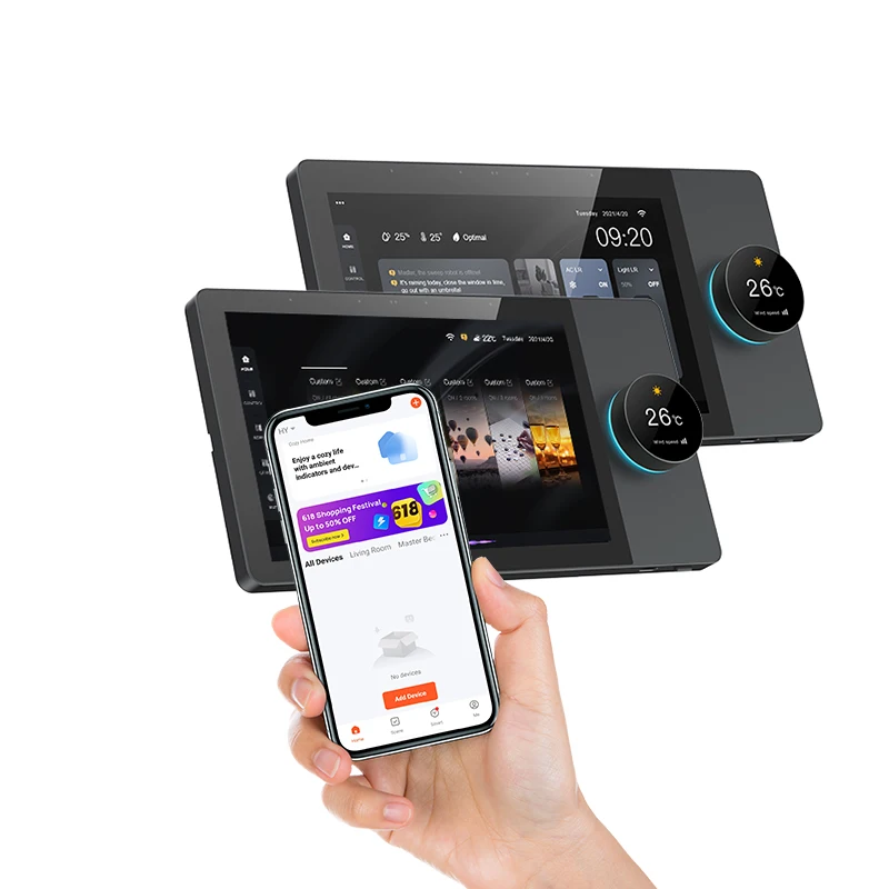 Tuya Smart Life Home Versão de música host de controle central de 8 polegadas com gateway Zigbee integrado