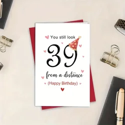 1PC Funny 39th Birthday Card For Him Her 40th Birthday Cards 