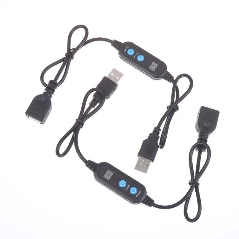 USB Countdown Timer Cord Digital Timer Switch Cable Auto Cutoff Connector Controller Timer Switches For LED Strips Fan Motors
