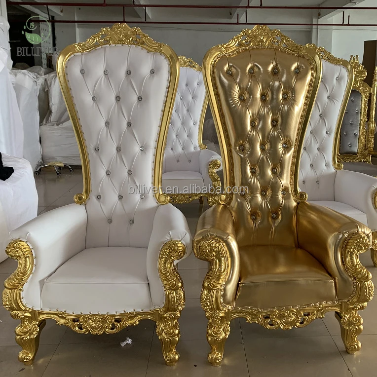 

Luxury Royal Cheap King Throne Chair Pink Wedding Chair for Bride and Groom