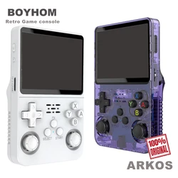 BOYHOM Open Source Retro Handheld Game Console Linux System 3.5 Inch IPS Screen Portable Pocket Video Player 64GB Game Gift