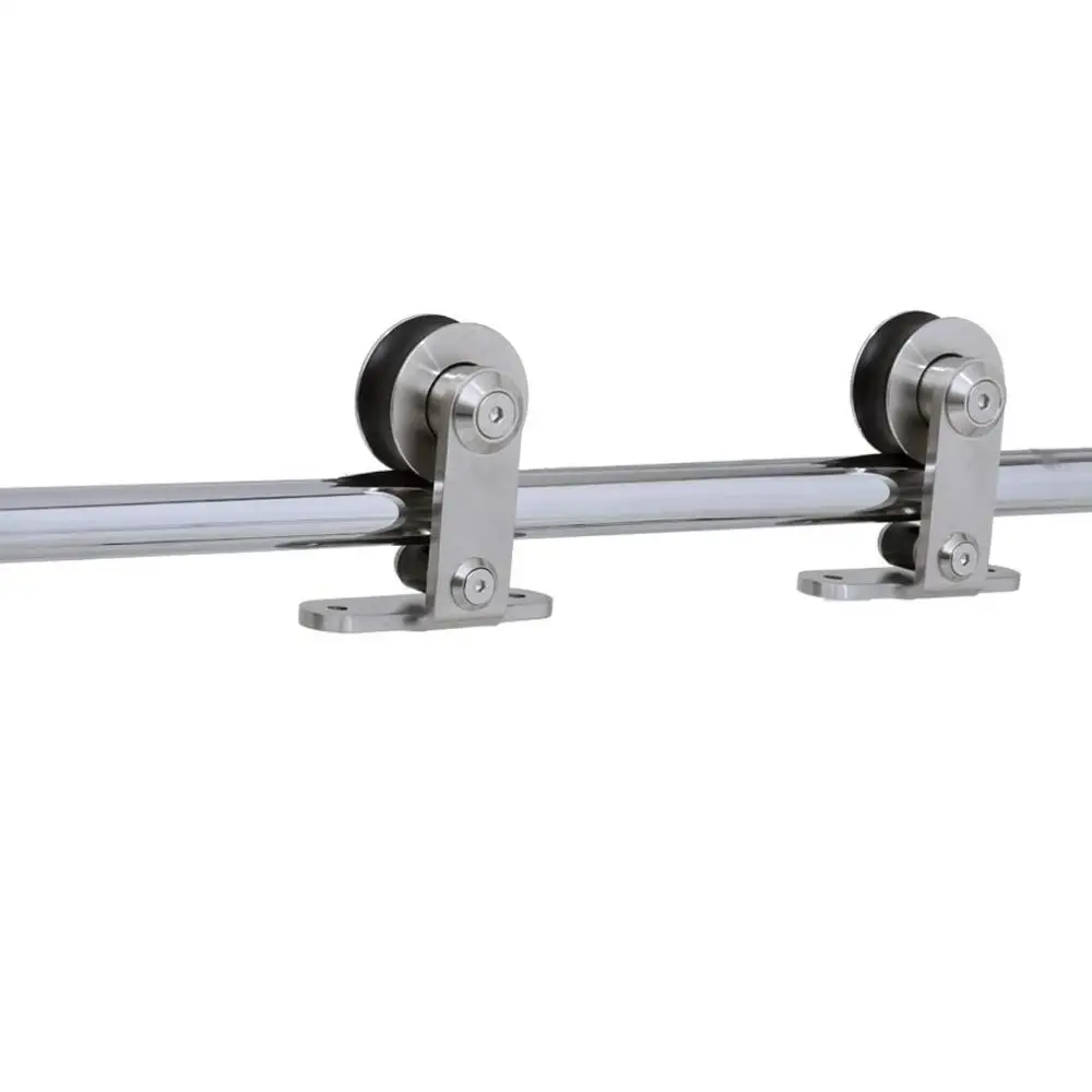 Imagem -05 - Rolos de em Forma de t da Ferragem da Porta do Celeiro Deslizante com Rolo Grande Somente Rolos Par Aço Inoxidável