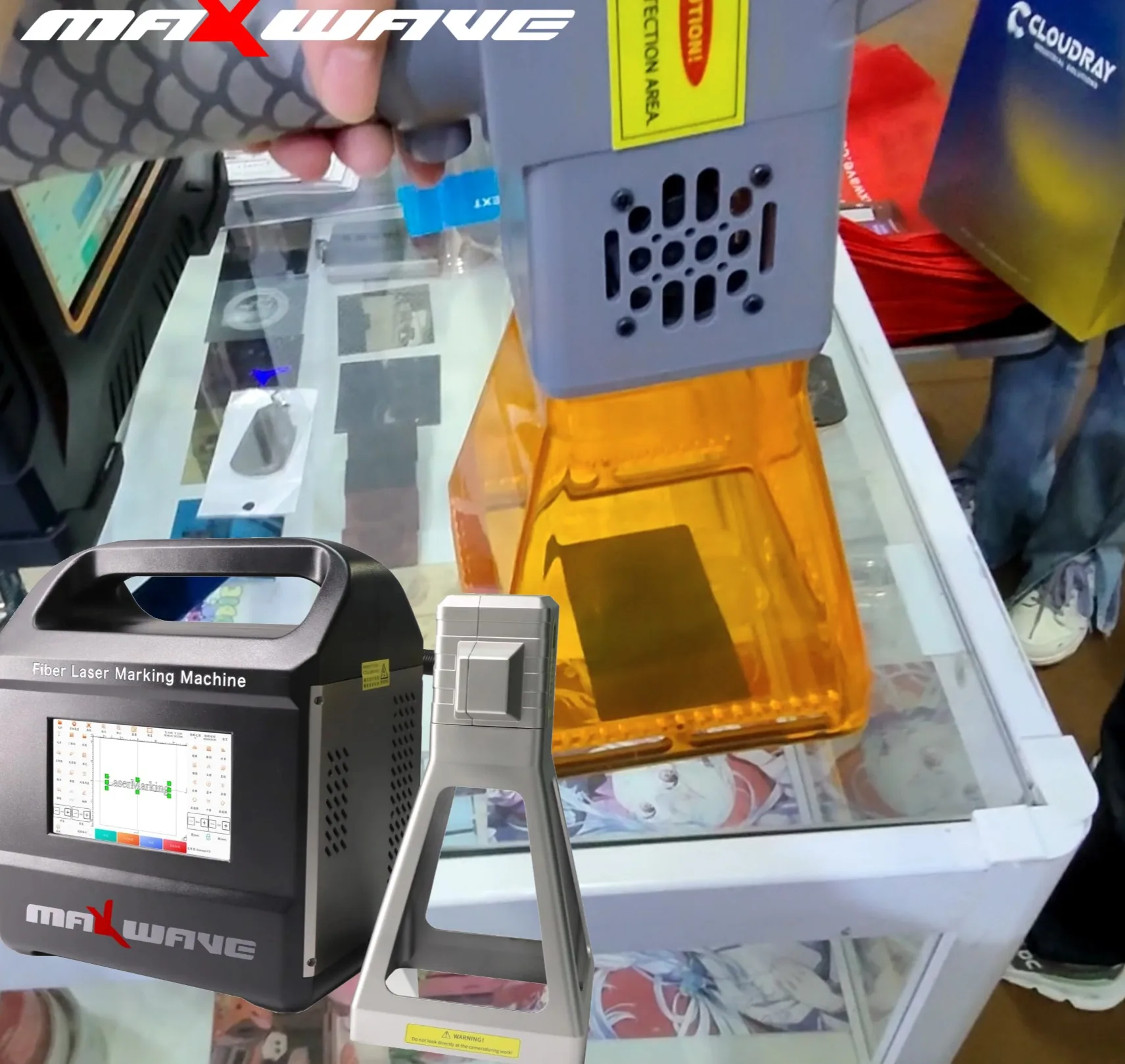 

Ручной лазерный гравер на батарейках 20 Вт 30 Вт Портативный гравировальный станок для маркировки металла, дерева, кожи, стекла DIY