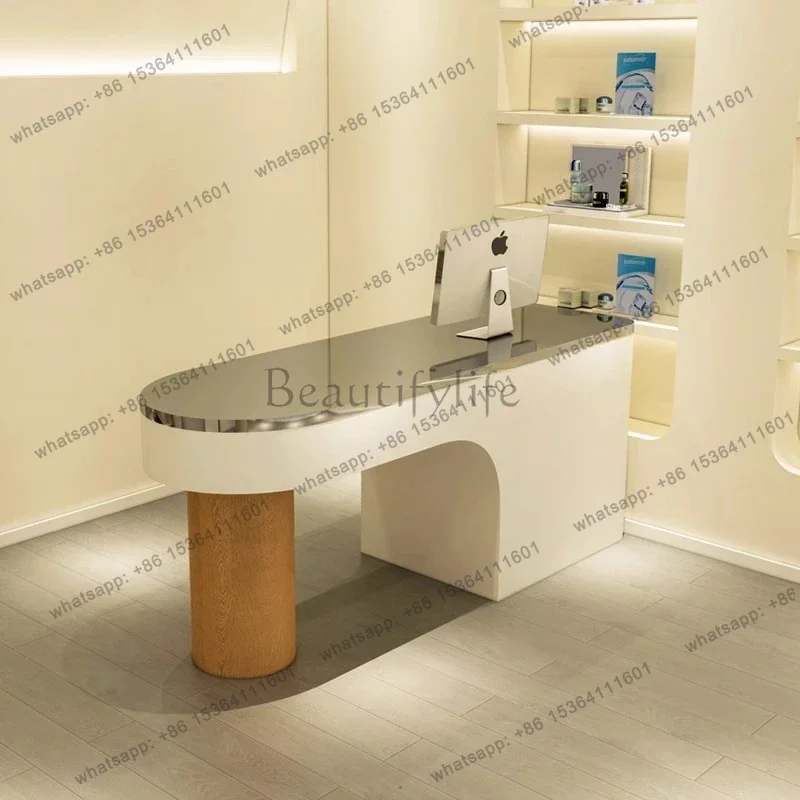 LJY Medical Rental Reception Desks Beauty Modern Church Stands Reception Desks Podium Front Recepcion Mostrador Office Furniture