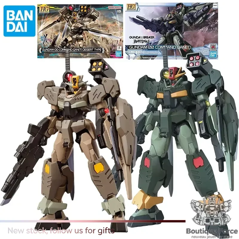 Figura de Acción Bandai Gundam 00 Command Qan T Tipo Desierto, Modelo Oficial Licenciado HG Mobile Suit, Juguete Coleccionable para Fans