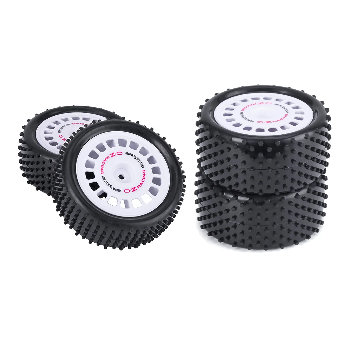 4pcs 88mm Glued Road Wheel for 1/10 Buggy Tires HSP HPI Wltoy Tamiya TT-02B DT-02 RC Car Rally Racing Rims Mounting Glue Bands