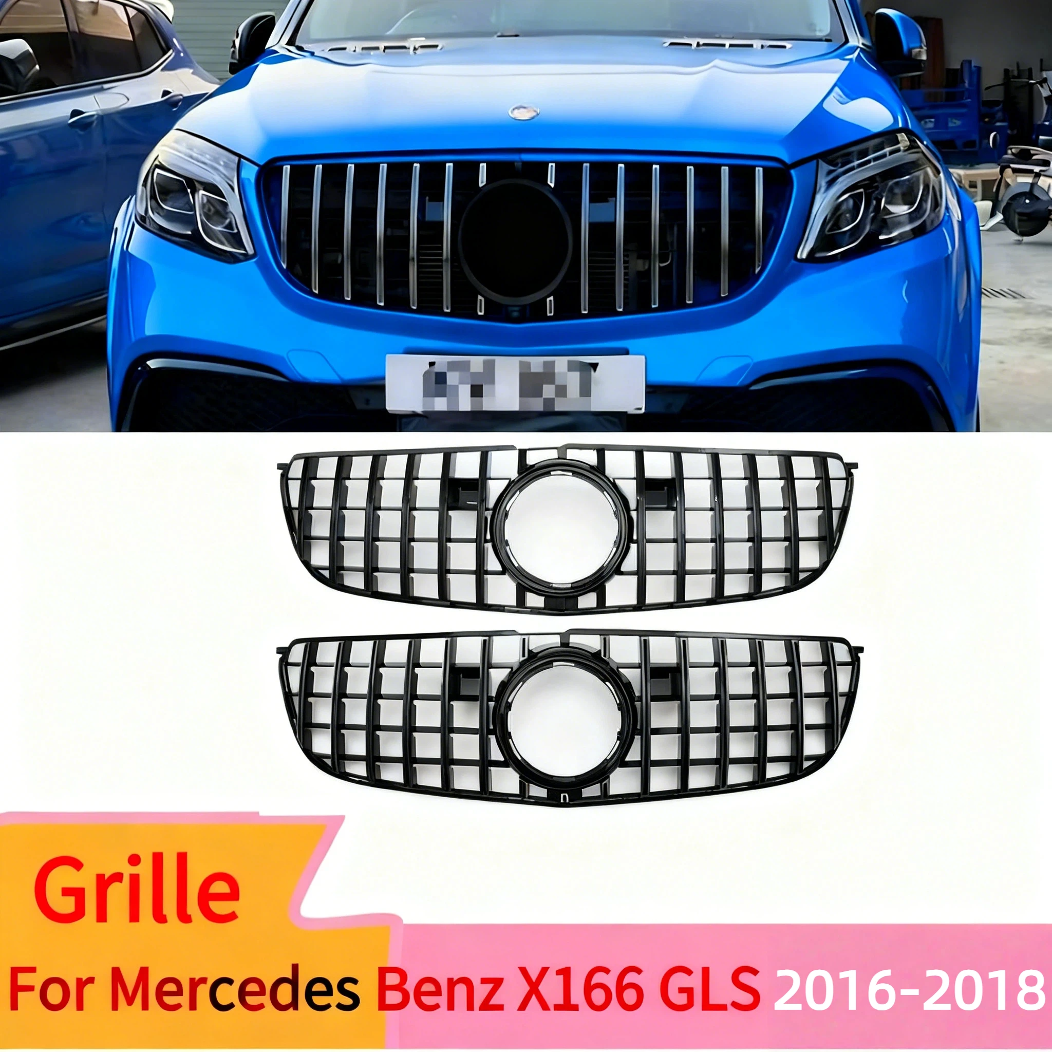 

Для Mercedes Benz X166 GLS 2016-2018 GLS350 GLS400 GLS500 GLS63 AMG Передняя решетка радиатора, бампер, решетка, входная сетка, тюнинг, доступ