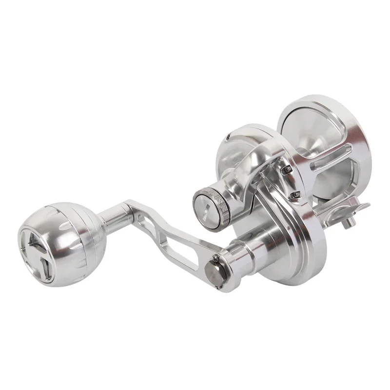 Sales1 Full Metal Slow Pitch Jigging Reel 20kg Drag Power Deep Sea Conventional Reel Salt Water Fishing Overhead Reel