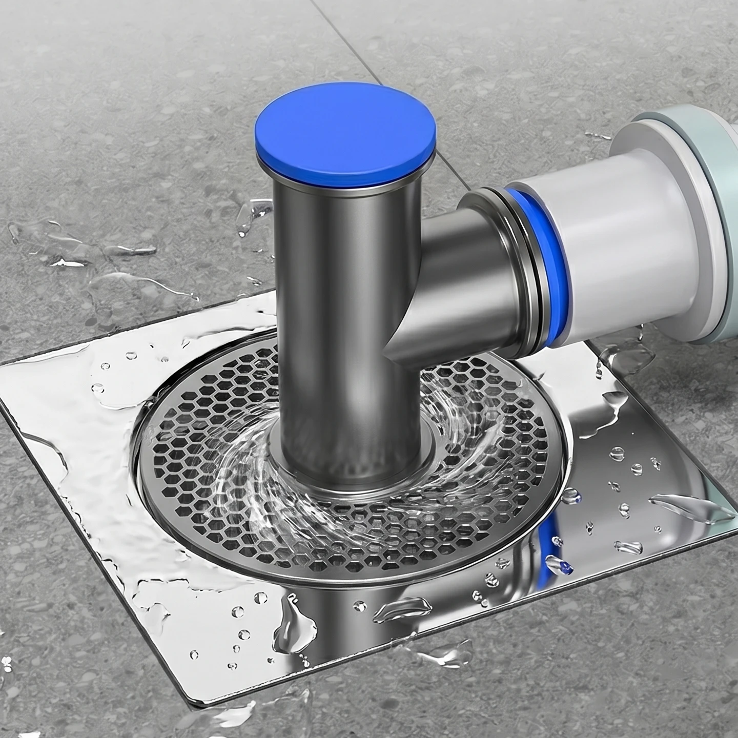 Washing Machine Floor Drain 3 Way Splitter for Dryer Robot Vacuum Anti Odor Insect Proof Fits 32 50mm PVC Ground Drain
