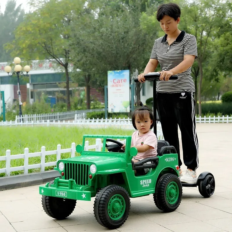 Electric car four wheels can seat with adults off-road vehicle baby remote control car men and women children car