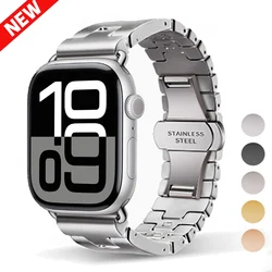 Stainless Steel Band For Apple Watch Series 10 46 42mm Strap Business Bracelet Accessories For Iwatch 9 8 Ultra 49mm 44/45/38mm