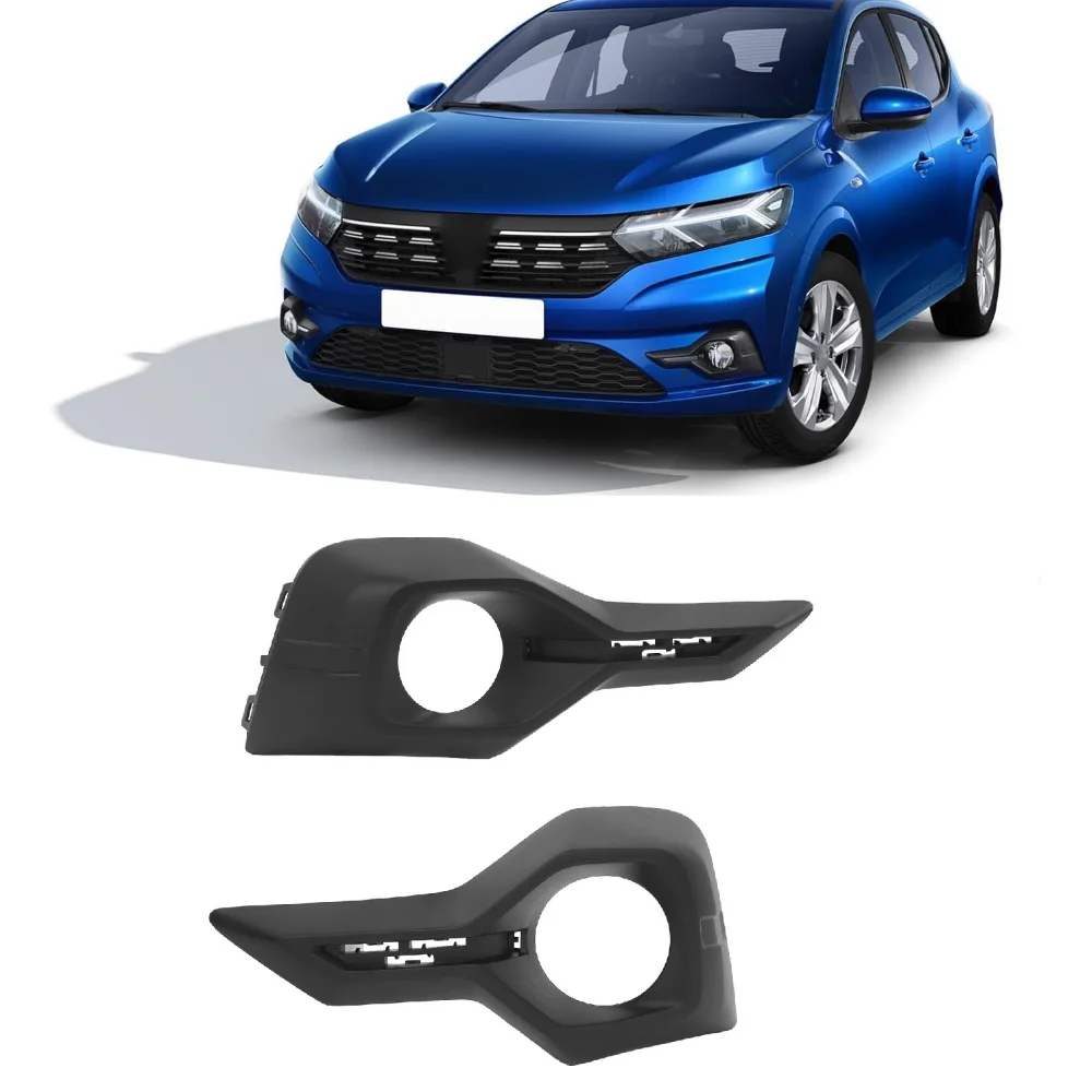 For Dacia Logan Sandero MK3 2021+ Compatible Fog Frame Cover Scratch Resistant ABS Trim Right Left 261A39803R 261A24561R