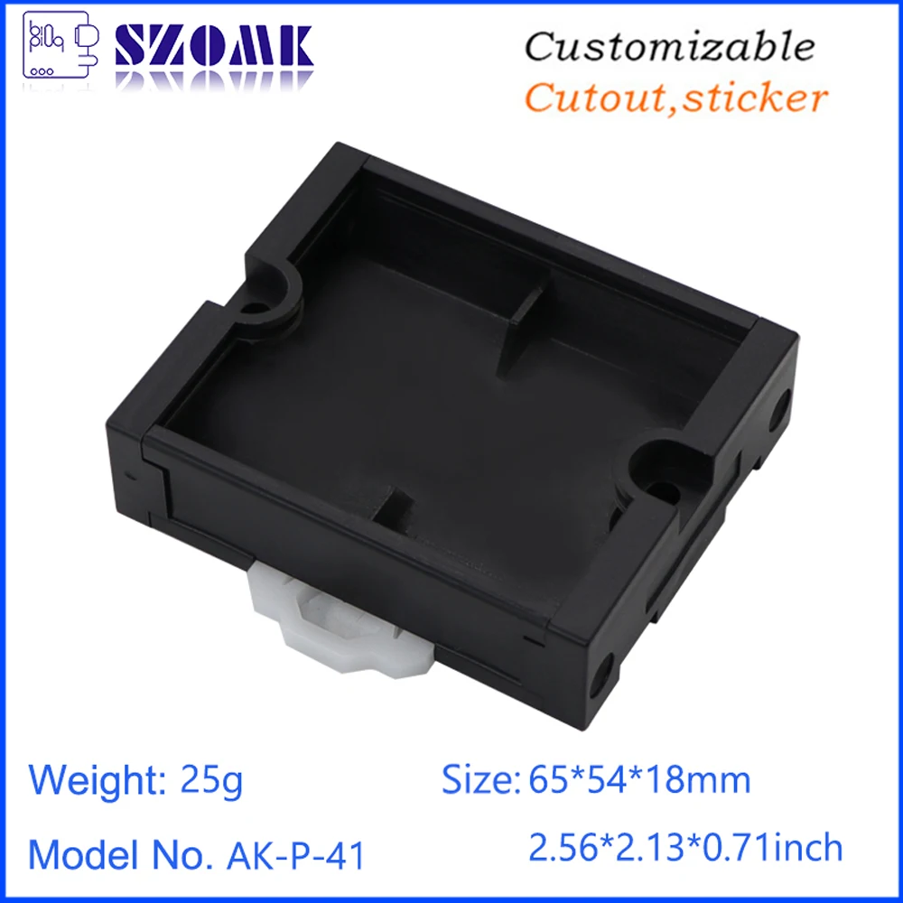 SZOMK 1Pcs 65*54*18mm Abs Plastic Din Rail Enclosure Connector Plc Electrical Project Box Terminal Housing