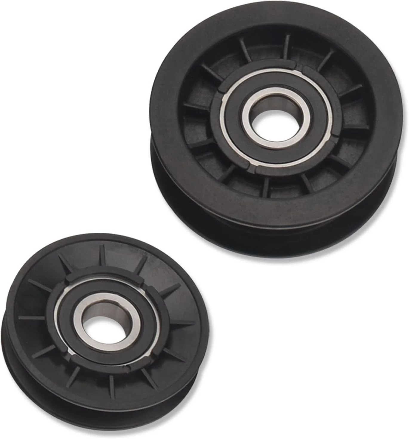 2pcs Idler Pulley Set GX20287 GX20286 Flat Idler V-Idler Pulley Kit Compatible with John Deere 280-143 280-097