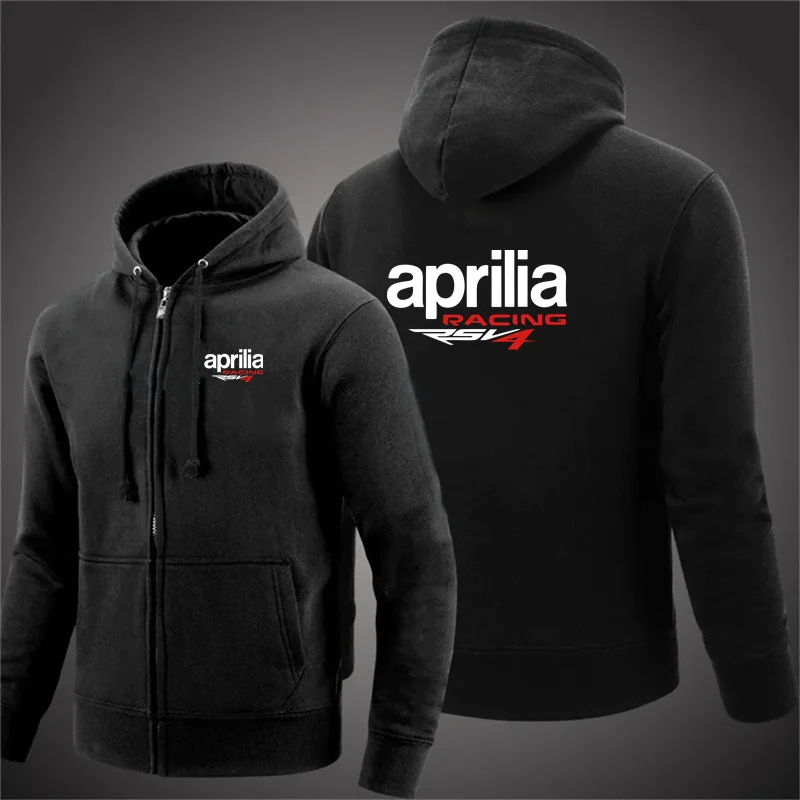 

2024 Autumn Winter Men's Aprilia Racing RSV4 Logo Printing Hoodie Sweatshirts Warm Windproof Fashion hoody men warm coat