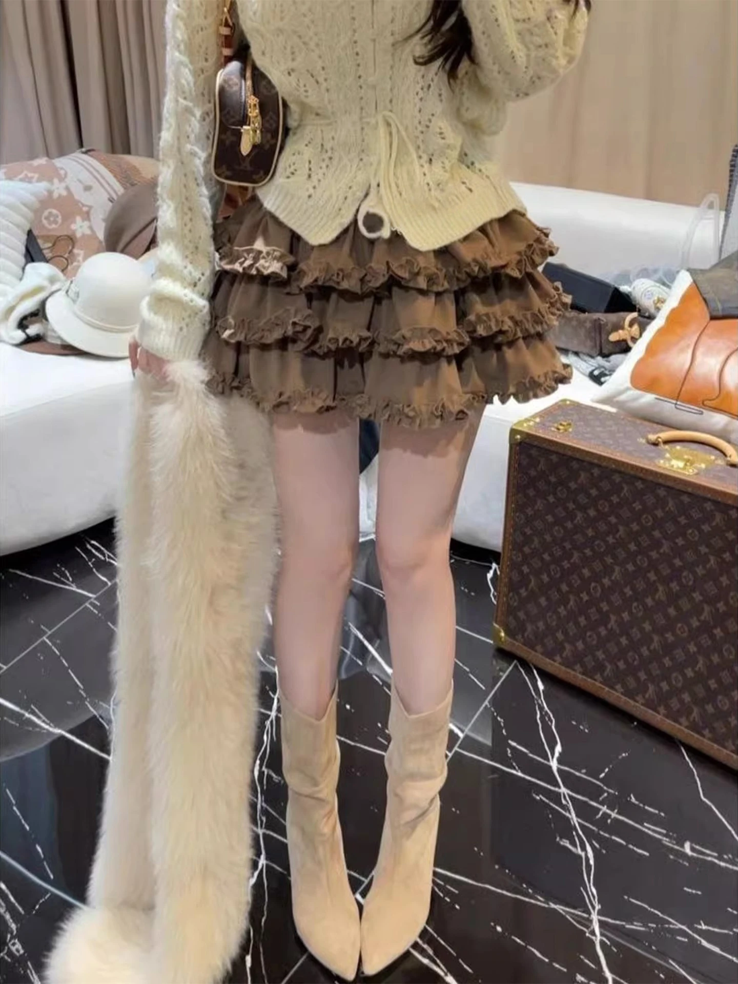 Sweet Multi-Layer Pleated Earl - đánh giá và giá Skirts