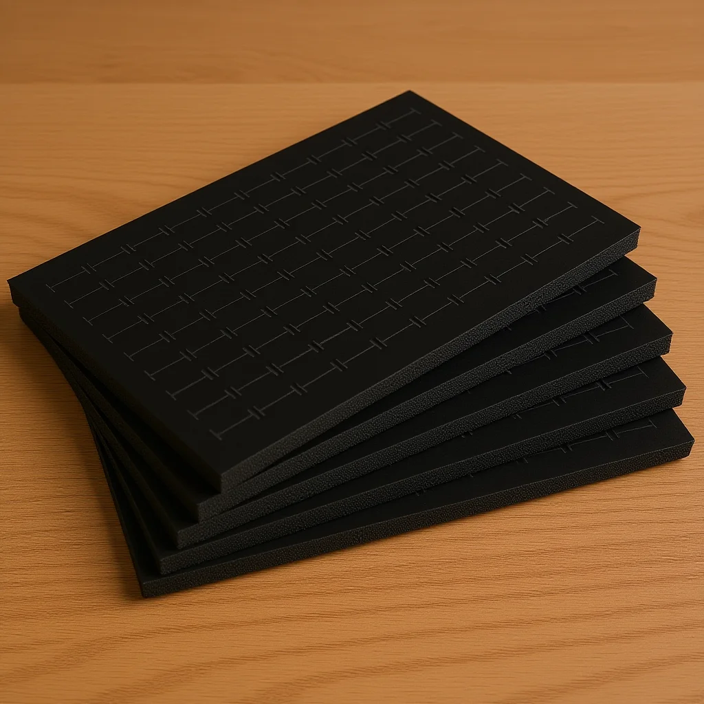 

5 Pcs Jewelry Insert Mat Black Foam Ring Holder Earring Sponge Pad Display Case Tray for Bracelet Travel Cabinet