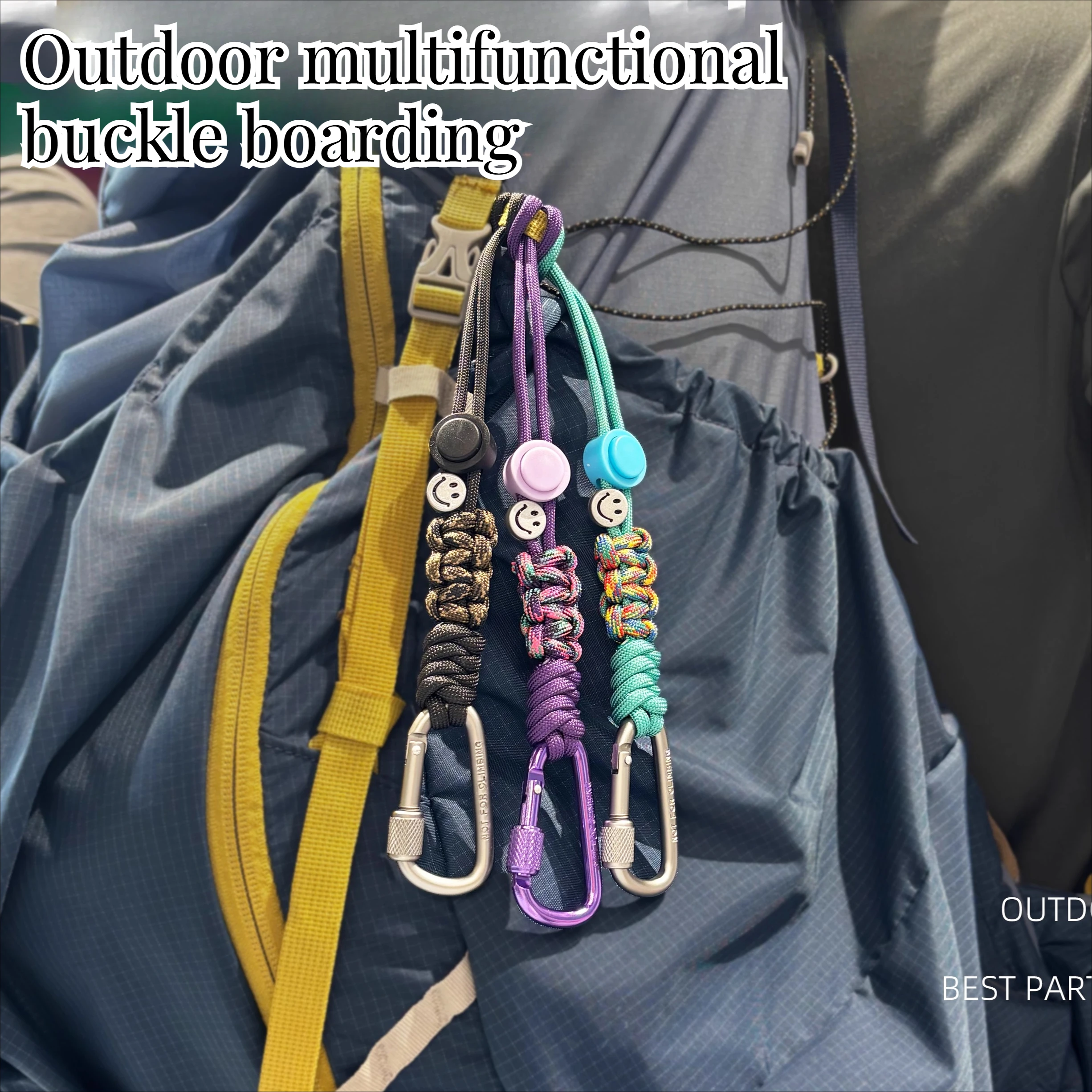 

Outdoor Multifunctional Hanging Buckle Hiking Backpack Mineral Water Bottle Hanging Buckle Hiking Camping Hanging Rope Anti Loss