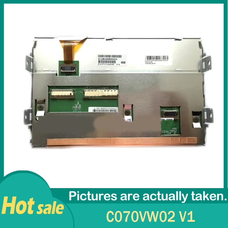 100% original C070VW02 V1 tela LCD de 7 polegadas sem toque