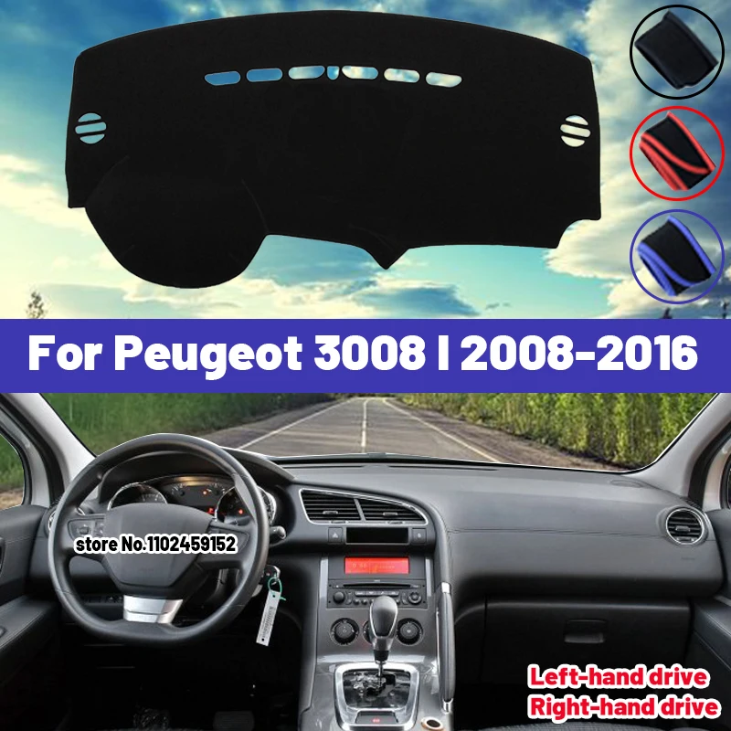 

Высококачественный коврик для приборной панели автомобиля Peugeot 3008 I 2008-2016, солнцезащитный козырек, избегающий детей, коврики, защита от УФ-излучения в салоне