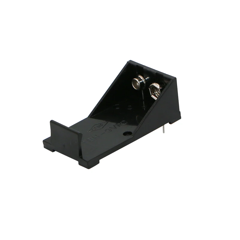 9 Volt Battery Holder with Pins RoHS Black Plastic 9V Battery Holder Case SbM-9VPIN