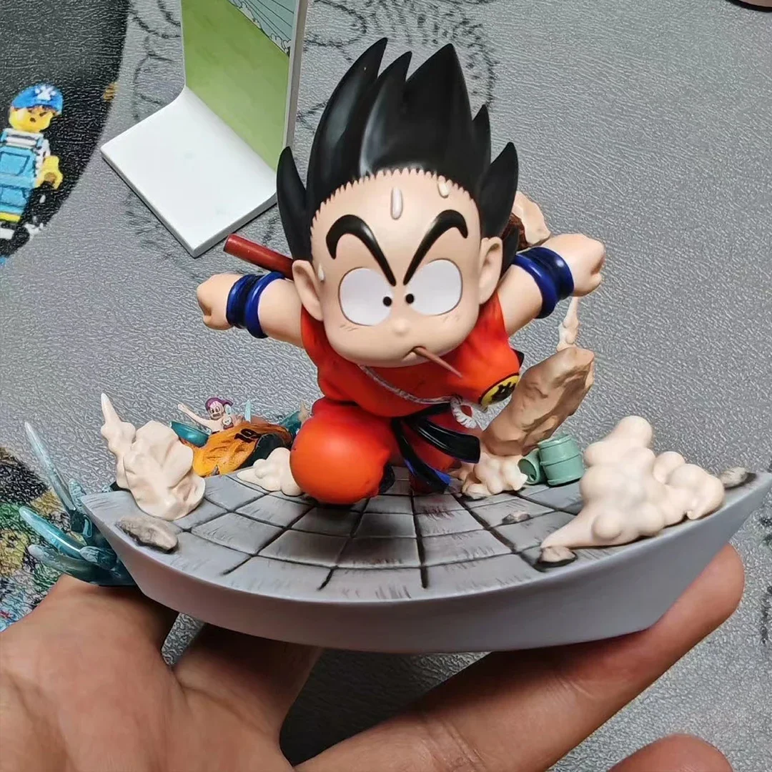 8 cm/3 pulgadas Dragon Ball personaje de dibujos animados escape Goku PVC figura de acción modelo estatua colección decoración juguetes regalo de cumpleaños