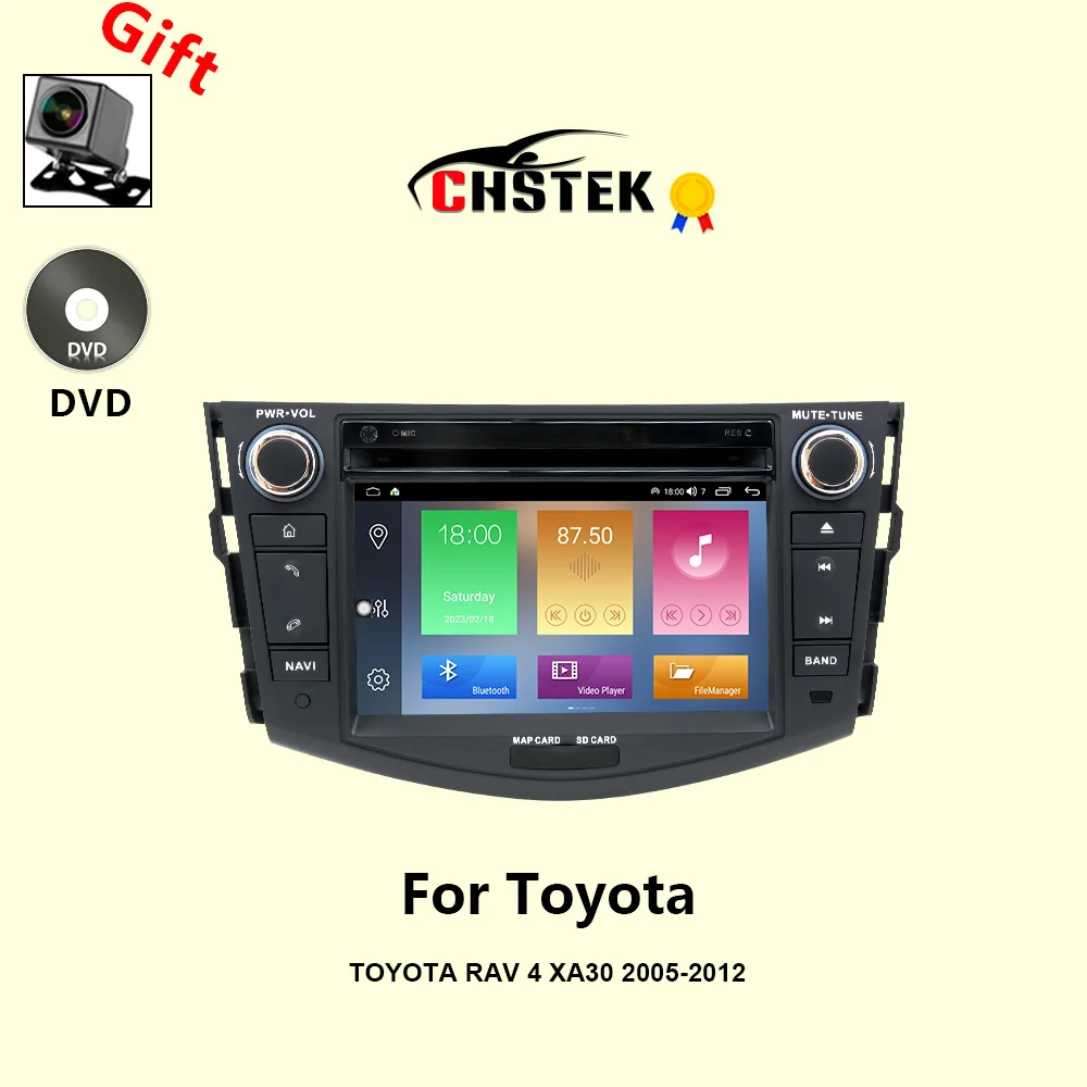 

CHSTEK Car Radio Carplay Android 14 For Toyota RAV 4 XA30 2005 2006 2007 2008-2012 Navigation Bluetooth DVD WIFI GPS Auto Stereo