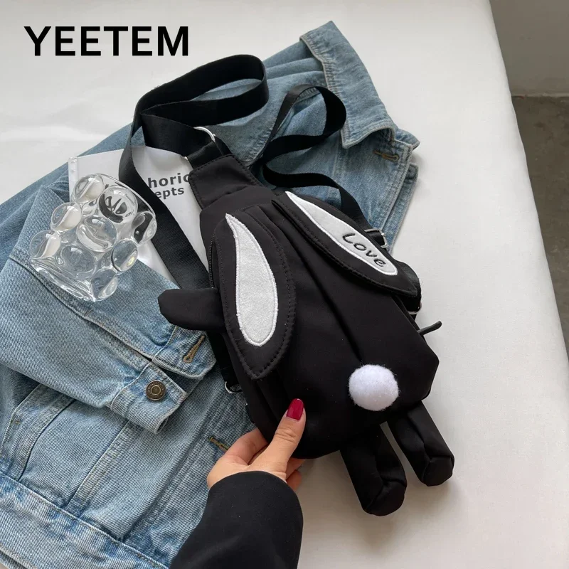 

Summer Cute Canvas Bag Primary School Children's Backpack Women's 2023 New Crossbody Chest Bag Waist Bag
