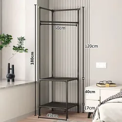 Wall corner clothes rack, multi-layer assembly clothes rack, bedroom corner clothes rack, floor mounted storage rack